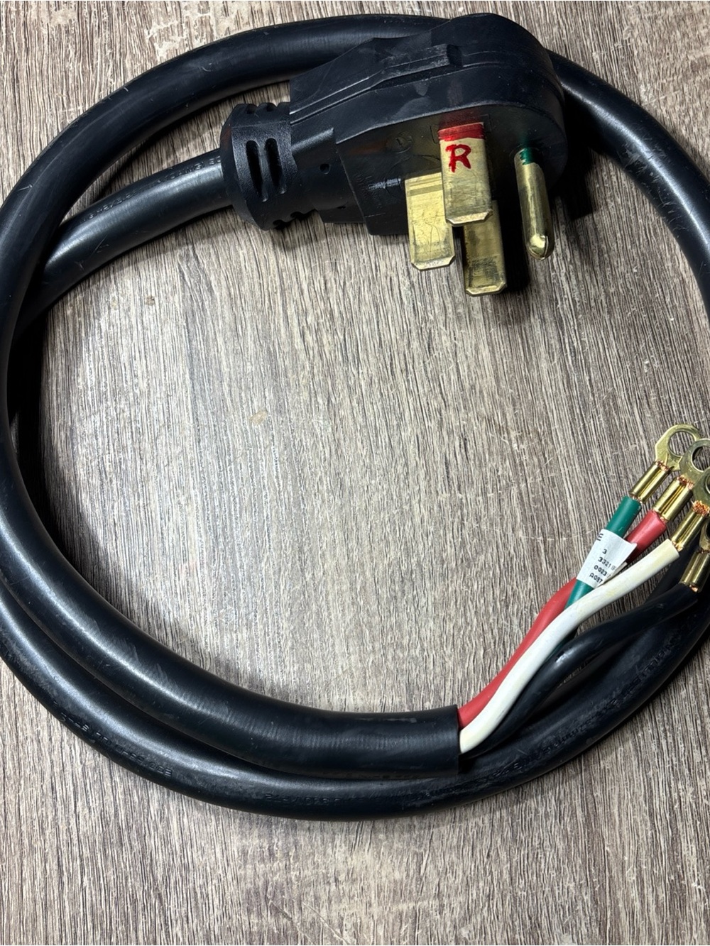 LG 4 Prong 4 Ft. Universal Electric Dryer Power Cord - 40 Amp 125/250V